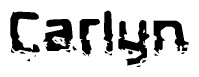 The image contains the word Carlyn in a stylized font with a static looking effect at the bottom of the words