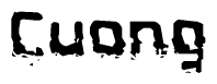The image contains the word Cuong in a stylized font with a static looking effect at the bottom of the words