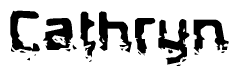 The image contains the word Cathryn in a stylized font with a static looking effect at the bottom of the words