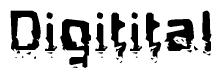 The image contains the word Digitital in a stylized font with a static looking effect at the bottom of the words