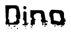The image contains the word Dino in a stylized font with a static looking effect at the bottom of the words