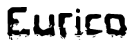 The image contains the word Eurico in a stylized font with a static looking effect at the bottom of the words