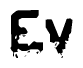 The image contains the word Ev in a stylized font with a static looking effect at the bottom of the words