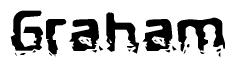 The image contains the word Graham in a stylized font with a static looking effect at the bottom of the words