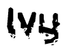 The image contains the word Ivy in a stylized font with a static looking effect at the bottom of the words