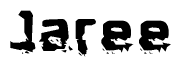 The image contains the word Jaree in a stylized font with a static looking effect at the bottom of the words