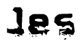 The image contains the word Jes in a stylized font with a static looking effect at the bottom of the words