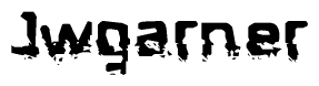 The image contains the word Jwgarner in a stylized font with a static looking effect at the bottom of the words
