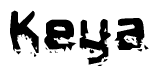 The image contains the word Keya in a stylized font with a static looking effect at the bottom of the words
