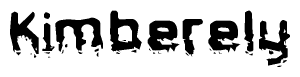 The image contains the word Kimberely in a stylized font with a static looking effect at the bottom of the words