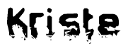 The image contains the word Kriste in a stylized font with a static looking effect at the bottom of the words