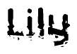 The image contains the word Lily in a stylized font with a static looking effect at the bottom of the words