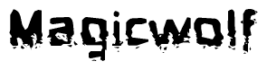 The image contains the word Magicwolf in a stylized font with a static looking effect at the bottom of the words