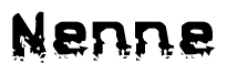 The image contains the word Nenne in a stylized font with a static looking effect at the bottom of the words