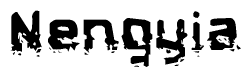 The image contains the word Nengyia in a stylized font with a static looking effect at the bottom of the words