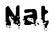 The image contains the word Nat in a stylized font with a static looking effect at the bottom of the words