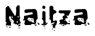The image contains the word Naitza in a stylized font with a static looking effect at the bottom of the words