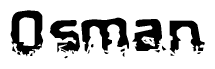 The image contains the word Osman in a stylized font with a static looking effect at the bottom of the words