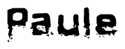 The image contains the word Paule in a stylized font with a static looking effect at the bottom of the words