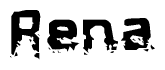 The image contains the word Rena in a stylized font with a static looking effect at the bottom of the words