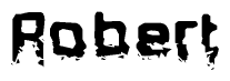 The image contains the word Robert in a stylized font with a static looking effect at the bottom of the words