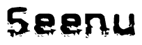 The image contains the word Seenu in a stylized font with a static looking effect at the bottom of the words