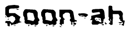 The image contains the word Soon-ah in a stylized font with a static looking effect at the bottom of the words