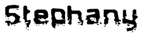 The image contains the word Stephany in a stylized font with a static looking effect at the bottom of the words