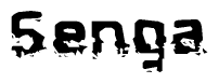 The image contains the word Senga in a stylized font with a static looking effect at the bottom of the words