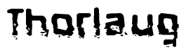 The image contains the word Thorlaug in a stylized font with a static looking effect at the bottom of the words