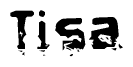 The image contains the word Tisa in a stylized font with a static looking effect at the bottom of the words
