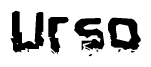 The image contains the word Urso in a stylized font with a static looking effect at the bottom of the words