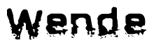The image contains the word Wende in a stylized font with a static looking effect at the bottom of the words