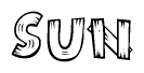 Sun Name in Wooden Plank Style 