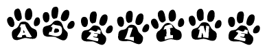 Animal Paw Prints with Adeline Lettering