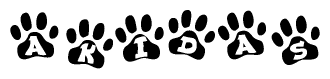 Animal Paw Prints with Akidas Lettering