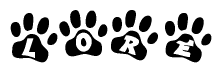 Animal Paw Prints with Lore Lettering