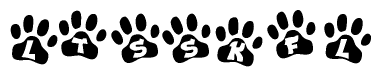 Animal Paw Prints with Ltsskfl Lettering