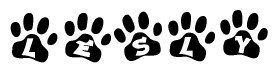 Animal Paw Prints with Lesly Lettering