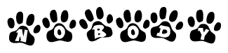 Animal Paw Prints with Nobody Lettering