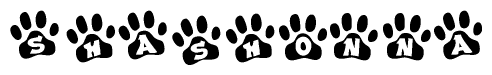 Animal Paw Prints with Shashonna Lettering