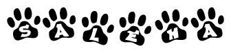 Animal Paw Prints with Saleha Lettering