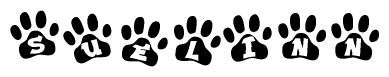 Animal Paw Prints with Suelinn Lettering