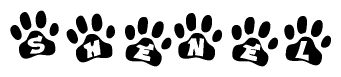 Animal Paw Prints with Shenel Lettering