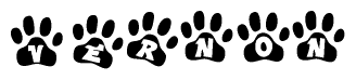 Animal Paw Prints with Vernon Lettering