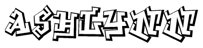 The clipart image features a stylized text in a graffiti font that reads Ashlynn.