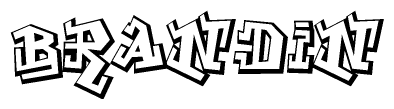 The clipart image features a stylized text in a graffiti font that reads Brandin.
