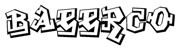 The clipart image features a stylized text in a graffiti font that reads Baeerco.