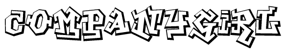 The clipart image features a stylized text in a graffiti font that reads Companygirl.