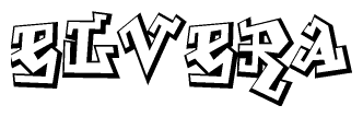 The clipart image features a stylized text in a graffiti font that reads Elvera.